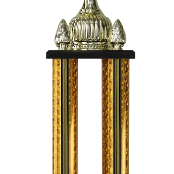 1075C Puchar metalowy złoty h-61cm d-14cm