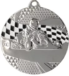 MMC8350/S Medal srebrny gokart - medal stalowy R- 50 mm, T- 2 mm