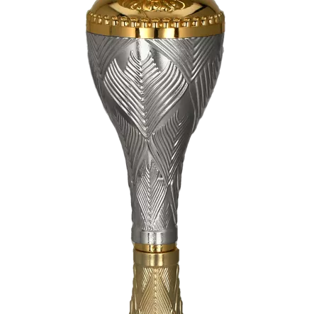 9266A Puchar metalowy złoto-srebrny h-34,5cm, d-14cm