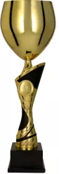 4206D Puchar metalowy złoto-czarny h-43 cm, d-14cm