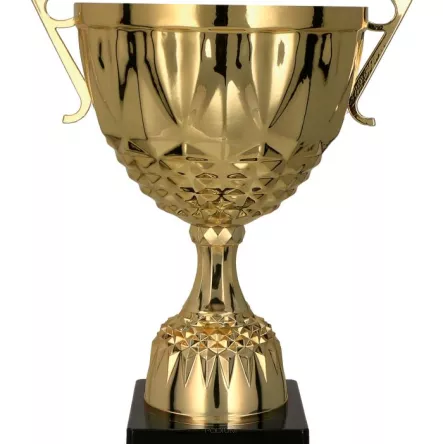 7220D Puchar metalowy złoty h-25 cm, d-10cm